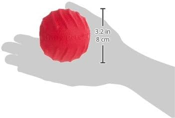 Jolly Pets Tuff Tosser Bouncing Ball Tog Toy/Treat Holder, 3 Inches, Red