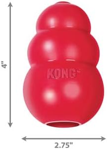 KONG Classic Stuffable Dog Toy - Fetch & Chew Toy for Dogs - Treat-Filling Capabilities & Erratic Bounce for Extended Play Time - Durable Natural Rubber Material - for Large Dogs