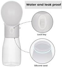Portable Dog Water Bottle - Dishwasher Safe Material Pet Dispenser Outdoor Leek-Proof Dog Water Bottle with Perfect Sink Size - Quench Your Dog's Thirst On-The-Go(Gray)