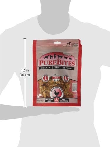 PureBites Chicken Jerky Dog Treats, 1 Ingredient, Made in Canada, 11.3oz