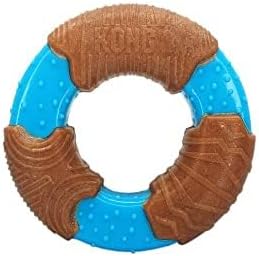 KONG CoreStrength Bamboo Ring - Dog Dental Chew Toy - Bamboo Dog Toy for Enrichment Play & Dental Care - with Raised Nubs & Texture for Teeth and Gum Cleaning - for Medium/Large Dogs