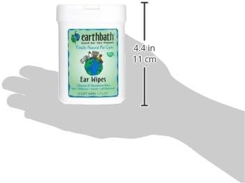 earthbath, Dog Ear Wipes - Gentle Dog Ear Cleaner, Best Pet Wipes for Dogs & Cats, Made in USA, Cruelty-Free Dog Wipes, Keep Your Pet's Ears Naturally Clear & Infection Free - 25 Count (2 Pack)