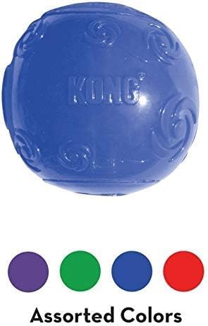 KONG Squeezz Ball Dog Toy - Assorted Medium (2.5" Diameter) - Pack of 3