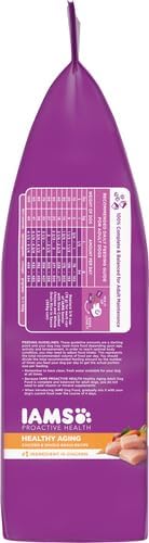 IAMS Healthy Aging Adult Dry Dog Food for Mature and Senior Dogs with Real Chicken, 7 lb. Bag(Packaging May Vary)