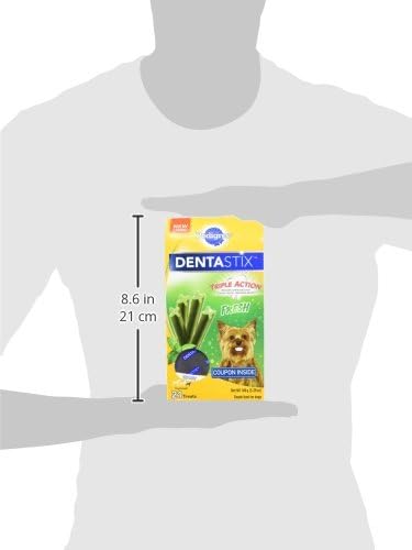 PEDIGREE DENTASTIX Dental Dog Treats for Toy/Small Dogs Fresh Flavor Dental Bones, 21 Count (Pack of 7)