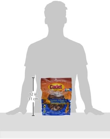 Cadet Gourmet Sweet Potato & Chicken Wraps Dog Treats - Healthy and Natural Chicken and Sweet Potato Dog Training Treats for Small & Large Dogs - Inspected & Tested in USA (28 oz.)