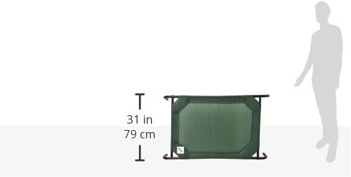 Coolaroo The Original Cooling Elevated Pet Bed, Medium, Brunswick Green