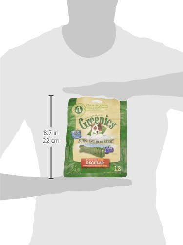 Greenies Large Natural Dental Care Dog Treats Blueberry Flavor, 12 oz. Pack (12 Treats)