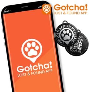 Gotcha Smart Pet ID Tag for Pets, Easily Attaches to Dog & Cat Collars and Harnesses, Contains Personalized Pet Contact Information for Quick Identification by Max & Molly