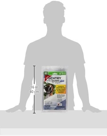 SENTRY PET CARE SENTRY Fiproguard Plus for Dogs, Flea and Tick Prevention for Dogs (23-44 Pounds), Includes 3 Month Supply of Topical Flea Treatments
