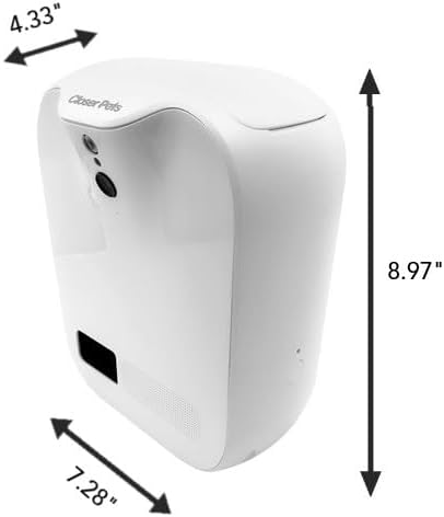 Closer Pets TreatView 1080p Pet Camera and Treat Dispenser with Motion Activation, for Indoor Use (iOS/Android Compatible)