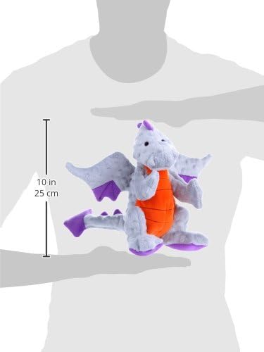 goDog Bubble Plush Dragons Squeaky Dog Toy, Chew Guard Technology - Gray, Large