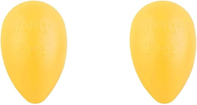 Jolly Pets Jolly Egg Dog Toy, 8 Inches/Medium, Yellow (Pack of 2)