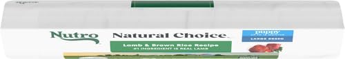 NUTRO NATURAL CHOICE Large Breed Puppy Dry Dog Food, Lamb & Brown Rice Recipe Dog Kibble, 30 lb. Bag