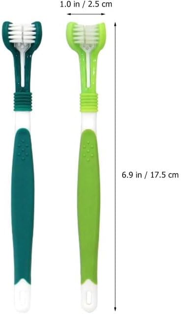 Dog Toothbrush, Triple Headed Toothbrush Dog Toothbrush for Pet Dental Care Health Supplies