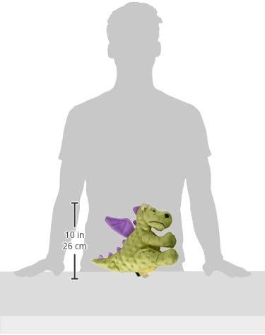 goDog Bubble Plush Dragons Squeaky Dog Toy, Chew Guard Technology - Lime, Large