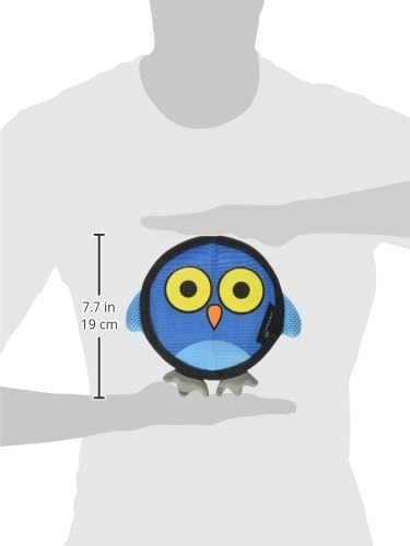 Hyper Pet Firehose Flyers Owl Durable Squeaky Dog Toy Grey 7.5 x 1.2 x 8.2 inches