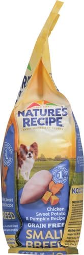 Nature′s Recipe Grain Free Small Breed Chicken, Sweet Potato & Pumpkin Recipe Dry Dog Food, 4 lb. Bag