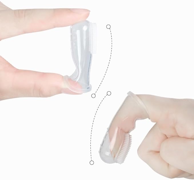 Silicone Cat Finger Toothbrush, 4Pcs Dog Toothbrush, Cleaning Kit Pet Toothbrush for Small to Large Dogs Cats Teeth Cleaning &Dental Care