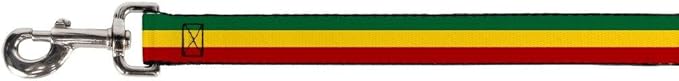 Buckle-Down Pet Leash - Rasta - 6 Feet Long - 1.5" Wide