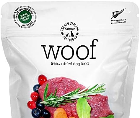WOOF Freeze Dried Dog Food - Wild Goat Recipe, High Protein, Use as a Complete Diet, Dog Food Topper, Mixer, or as Dog Treats, All Life Stages, 2.2 lb