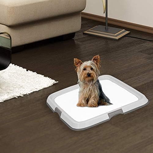 PAWISE Dog Training Pad Holder Tray, Indoor Puppy Potty Pee Pad Floor Tray with 12pcs Pee Pads