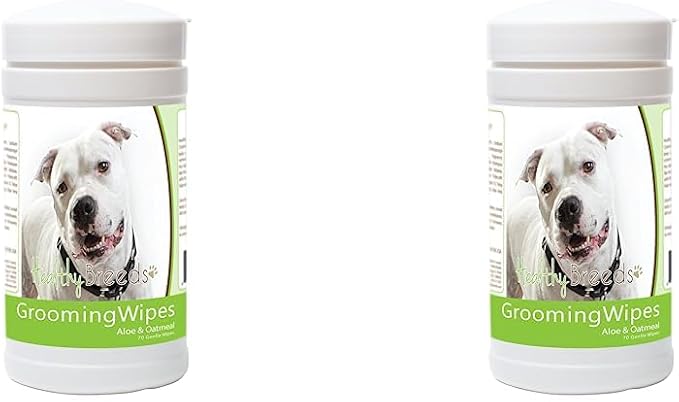 Healthy Breeds Pit Bull Grooming Wipes 70 Count (Pack of 2)
