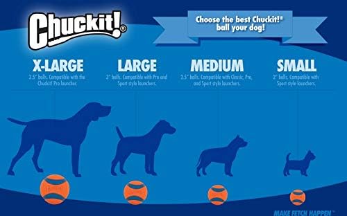 Chuckit Ultra Squeaker Ball Dog Toy, Medium (2.5 Inch) 2 Pack, for Medium Breeds