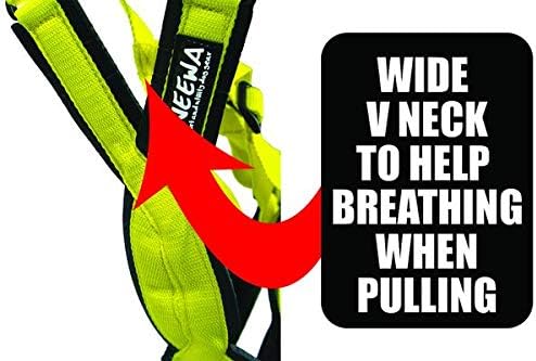 Neewa Adjustable Sled Pro Harness (Small, Pink), Dog Harness Large Breed, Dog Pulling Harness, Giant Dog Harness, Sled Harness for Pulling, Great for Dog Joring