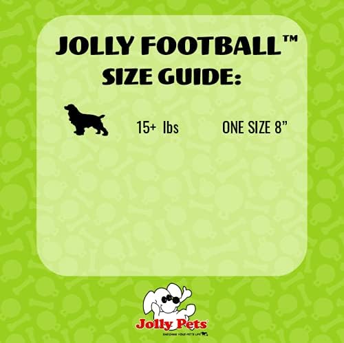 Jolly Pets Football Dog Toy, 8 Inches, Orange
