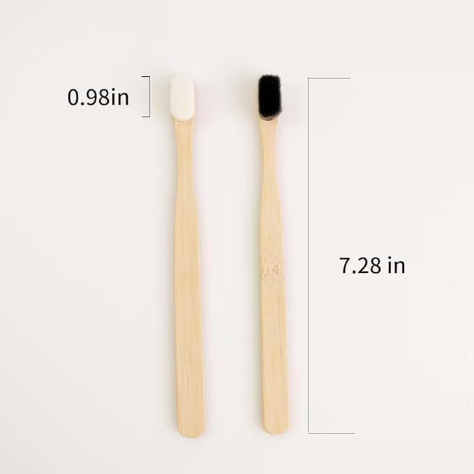 Dog Toothbrush, Micro Nano Ultra Soft Bristle Dog Toothbrush for Sensitive Gum Dog, Dog Teeth Cleaning, Dog Bamboo Toothbrush, for Medium & Large Dog, Fresh Breath (4)