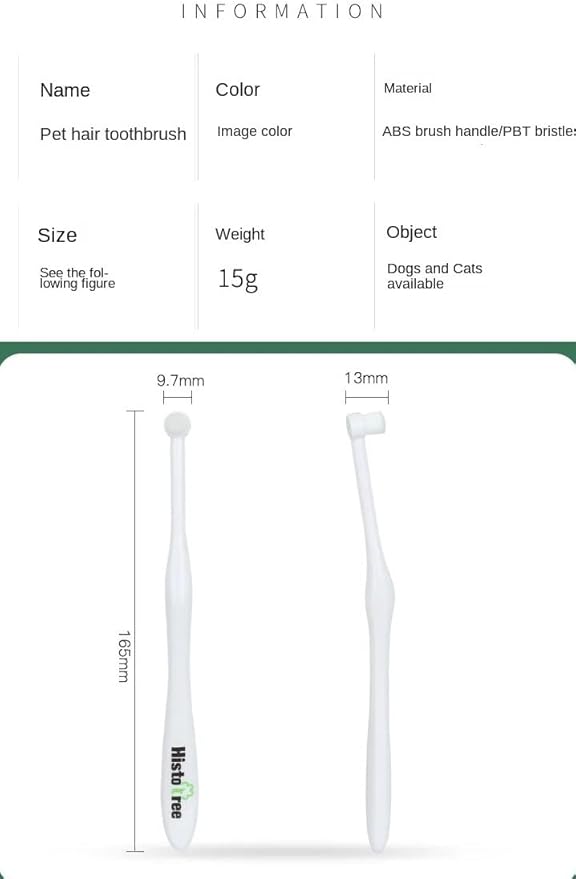 Micro Small pet Toothbrush, Cat and Dog Toothbrush, Dog Teeth Cleaning, Dental Brush for Small & Large Pets, Soft Bristle Brush for Dogs and Cats, Yorkies and Chihuahuas