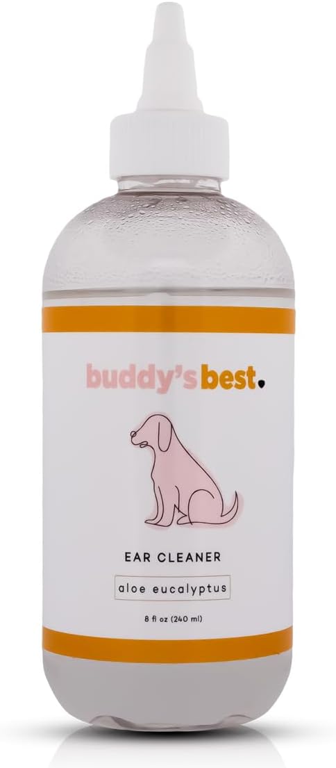 Buddy's Best, Dog Ear Cleaner Solution - for Pet and Puppy Ear Wax Cleaning - Anti Itch for Dogs Ears - 8oz, 240ml Dog Ear Cleaners