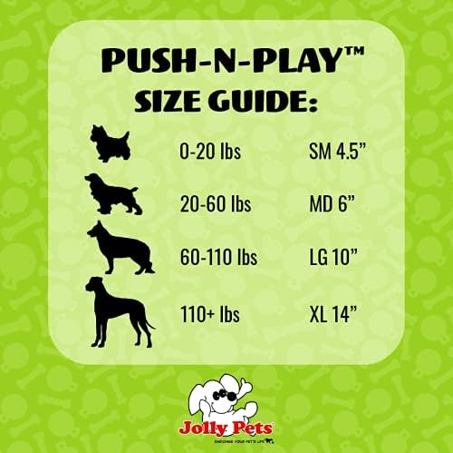 Jolly Pets Push-n-Play Ball Dog Toy, 10 Inches/Large, Purple