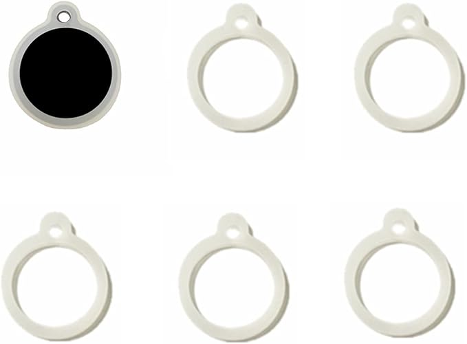 Dog Tag Silencer, Extra Large Silicone Round Protector for Pet ID Tags, 6 Pieces, Clear, Lightweight, Soundless
