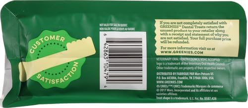 Greenies TEENIE Natural Dental Care Dog Treats Blueberry Flavor, 12 oz. Pack (43 Treats)