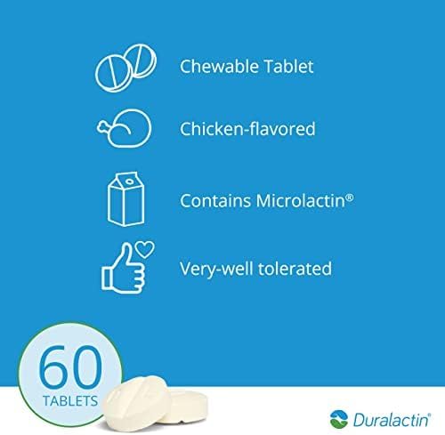 PRN Pharmacal Duralactin Canine Chewable Tablets - Joint Health Supplement for Dogs & Puppies Supports Mobility & Wellness - Tablets Containing Dried Milk Protein - Vanilla Flavor - 60 Canine Chews