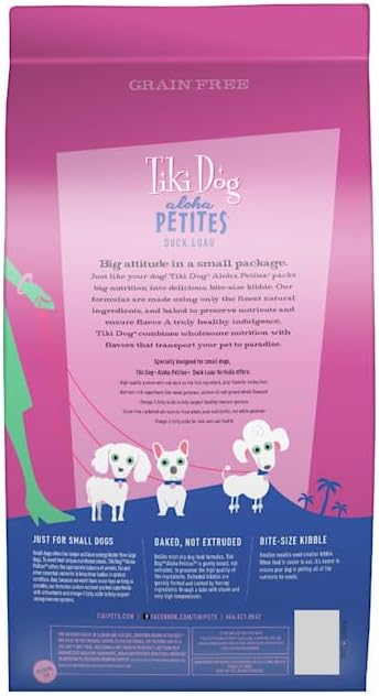 Tiki Dog Born Carnivore for Dogs, Savory Duck, Peas & Lentils Recipe, Grain Free Baked Kibble for Maximum Nutrition, For Adult Dogs and All Size Breed Dogs, 10 lbs. Bag