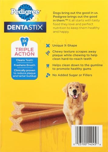 PEDIGREE DENTASTIX Large Dog Dental Care Treats Original, Beef & Fresh Variety Pack, 2.73 lb.Pack (51 Treats)