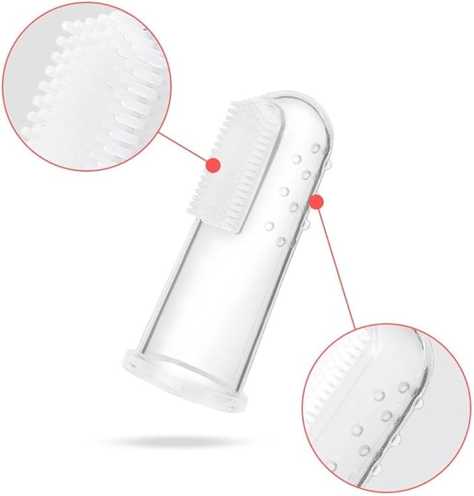 Silicone Cat Finger Toothbrush, 4Pcs Dog Toothbrush, Cleaning Kit Pet Toothbrush for Small to Large Dogs Cats Teeth Cleaning &Dental Care