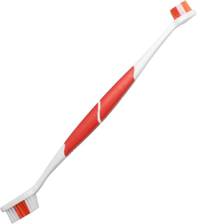 Dog Toothbrush, Double Headed Pet Toothbrush with Soft Bristles, Easy Teeth Cleaning, Dog Dental Care for Puppies, Cats and Small Pets