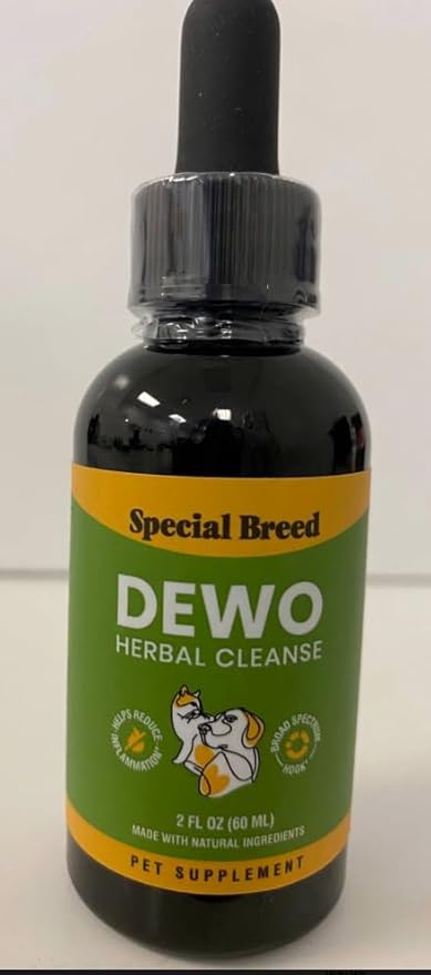 Cats and Dogs Natural Broad Spectrum Treatment Against Parasites and Toxins, Homeopathic Support and Breeds, Made in The USA, 2oz