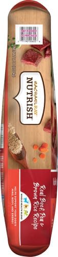 Rachael Ray Nutrish Premium Natural Dry Dog Food with Added Vitamins, Minerals & Taurine, Real Beef, Pea & Brown Rice Recipe, 14 Pounds (Packaging May Vary)