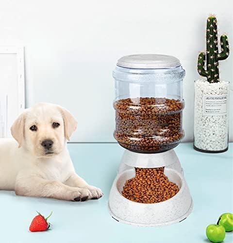 Automatic Dog Feeders for Large Dogs,3 Gallon Gravity Dog Cat Feeder Station,Automatic Dog Food Dispense,Easy to Clean,Gray (3 Gallon Dog Feeder)
