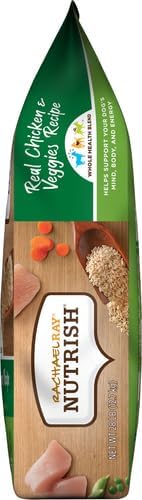 Rachael Ray Nutrish Premium Natural Dry Dog Food, Real Chicken & Veggies Recipe, 28 Pound Bag (Packaging May Vary)