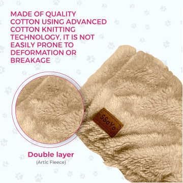 Adjustable Dog Ear Muffs Noise Protection – Neck Ear Warmer Hoodie - Cats, Dogs Snood No Flap Ear Wrap Noise Canceling for Anxiety Relief, Thunderstorms, Fireworks, Pet Grooming (Brown, Small)