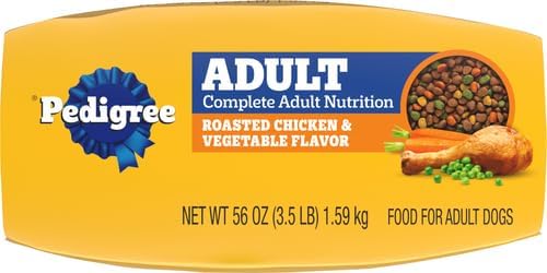 Pedigree Complete Nutrition Adult Dry Dog Food Roasted Chicken, Rice & Vegetable Flavor Dog Kibble, 3.5 lb. Bag (Pack of 4)