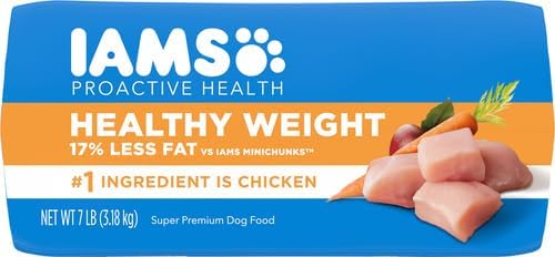 IAMS Proactive Health Healthy Weight Control Adult Dry Dog Food with Real Chicken, 7 lb. Bag