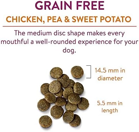Chicken Soup for the Soul Pet Food Grain-Free Dry All Stages Dog Food, Chicken, Pea & Sweet Potato Recipe, 25 Pound Bag | Soy, Corn & Wheat Free, No Artificial Flavors or Preservatives