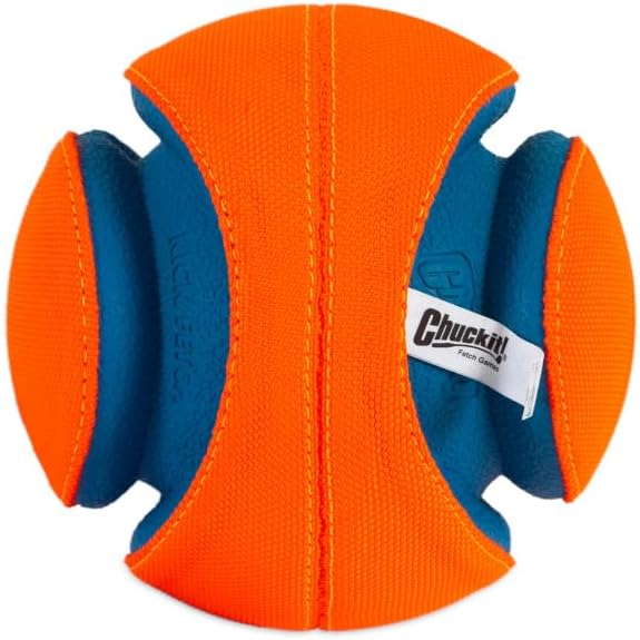 Chuckit! Kick Fetch Ball Dog Toy, Small (6 Inch) and ChuckIt! Paraflight Flying Disc Dog Toy, Large (9.75")